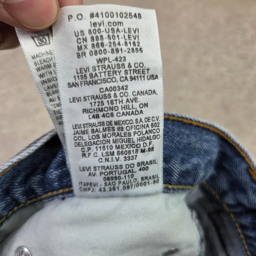 Vintage Levi's 550 Jeans Men's 40x34 Blue Denim Relaxed Fit Y2K Medium Wash